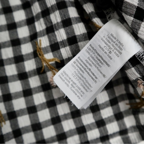 Madewell embroidered floral gingham button up - Picture 4 of 4